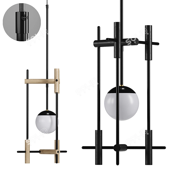 Minimalist Tanjun Pendant Light 3D model image 1