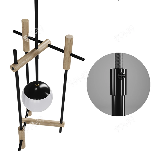 Minimalist Tanjun Pendant Light 3D model image 2
