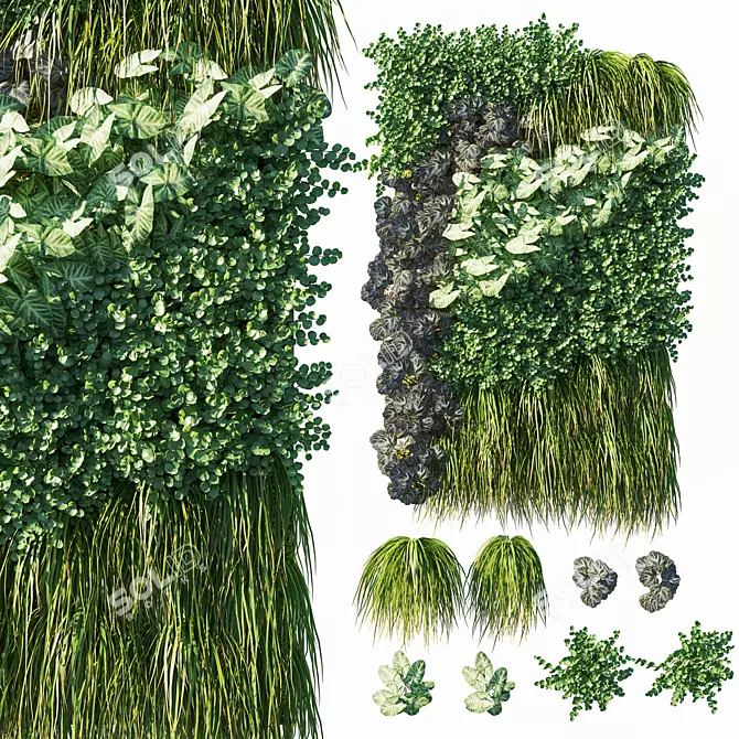 GreenWall 07 - Vertical Garden Solution 3D model image 1