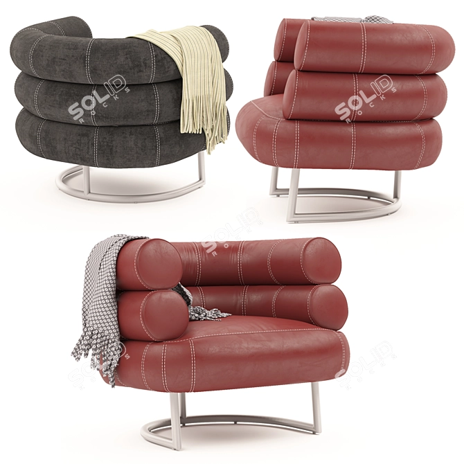 Modern Vintage Bibendum Armchair 3D model image 1