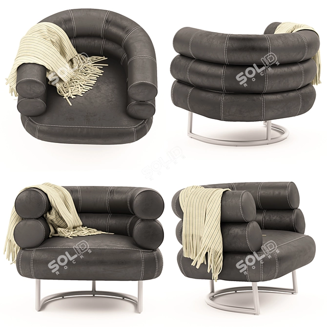 Modern Vintage Bibendum Armchair 3D model image 2