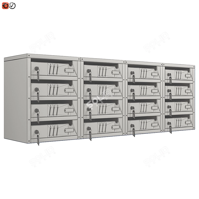 Secure and Stylish Mailbox 3D model image 2