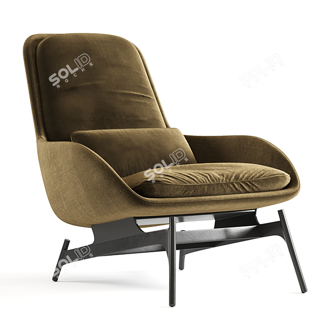 Modern Field Lounge Chair 3D model image 2