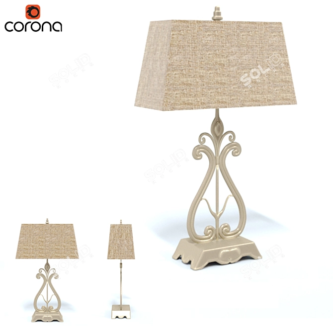 Classic Style Table Lamp 3D model image 3