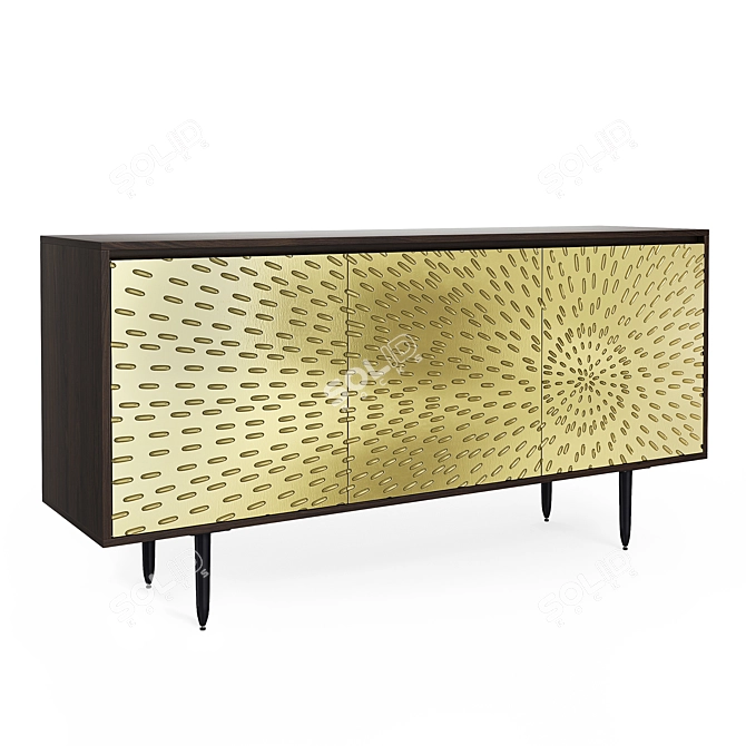 Coast to Coast Imports Sideboard in Dark Mango - Rustic Elegance in Mango Wood

Title: Rustic Mango Wood Sideboard 3D model image 1