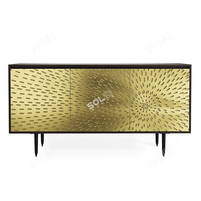 Coast to Coast Imports Sideboard in Dark Mango - Rustic Elegance in Mango Wood

Title: Rustic Mango Wood Sideboard 3D model image 2