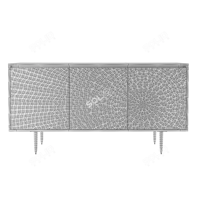 Coast to Coast Imports Sideboard in Dark Mango - Rustic Elegance in Mango Wood

Title: Rustic Mango Wood Sideboard 3D model image 4