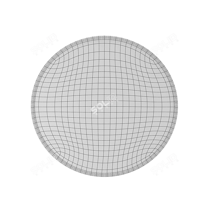 Sleek Nickel Hoop Mirror 3D model image 3