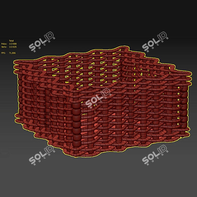 Versatile Storage Solution - 250x250x125 mm Wire Basket 3D model image 2