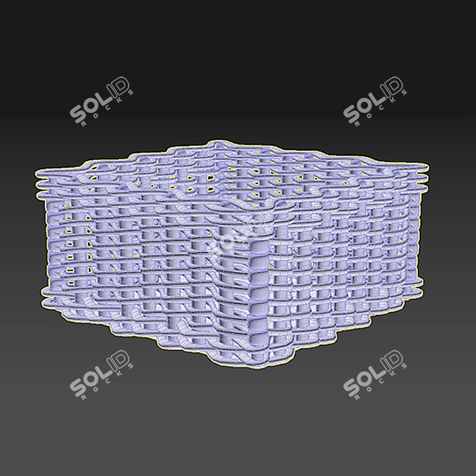 Versatile Storage Solution - 250x250x125 mm Wire Basket 3D model image 4