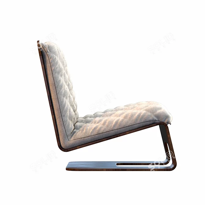 Elegant MOS Lounge Chair: Unique Design, Wood Frame 3D model image 5
