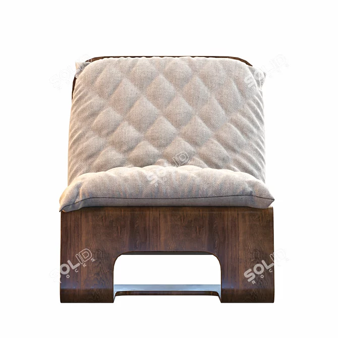 Elegant MOS Lounge Chair: Unique Design, Wood Frame 3D model image 7