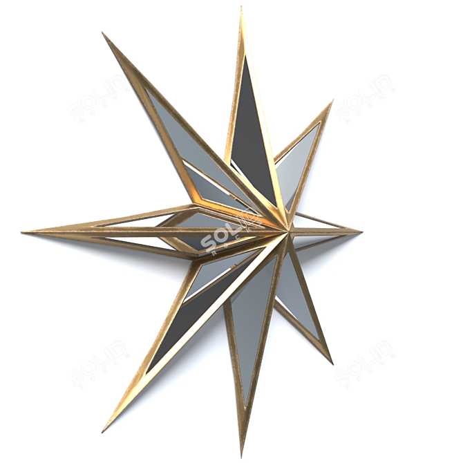 Star-shaped Golden Mirror Leonide 3D model image 3