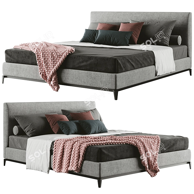 Andersen Bed: Modern Design, High-Quality Materials 3D model image 1