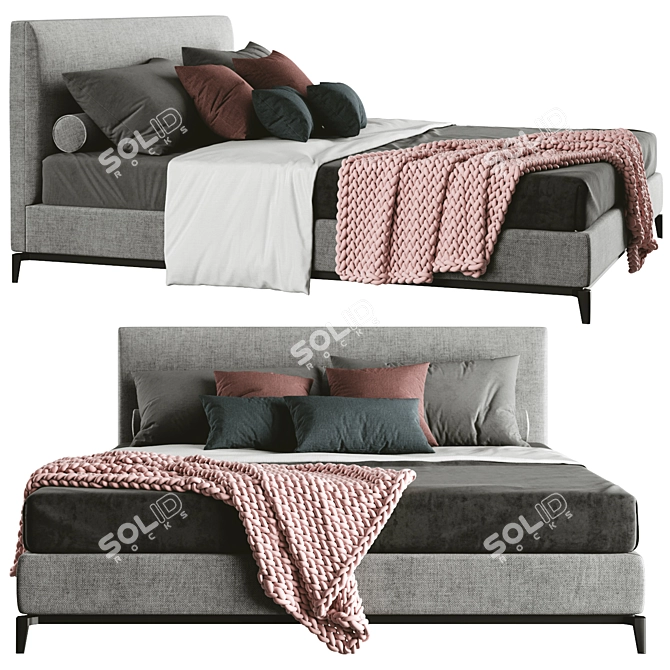 Andersen Bed: Modern Design, High-Quality Materials 3D model image 4