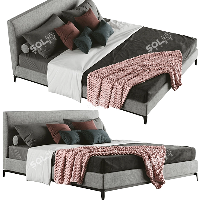 Andersen Bed: Modern Design, High-Quality Materials 3D model image 5