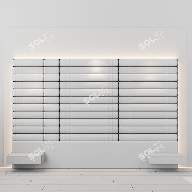 Title: Customizable Headboard and Wall Panel 3D model image 4