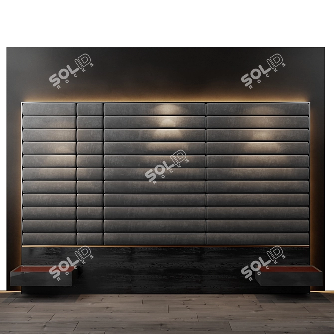 Title: Customizable Headboard and Wall Panel 3D model image 9