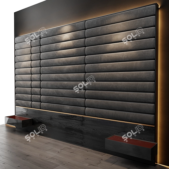 Title: Customizable Headboard and Wall Panel 3D model image 10