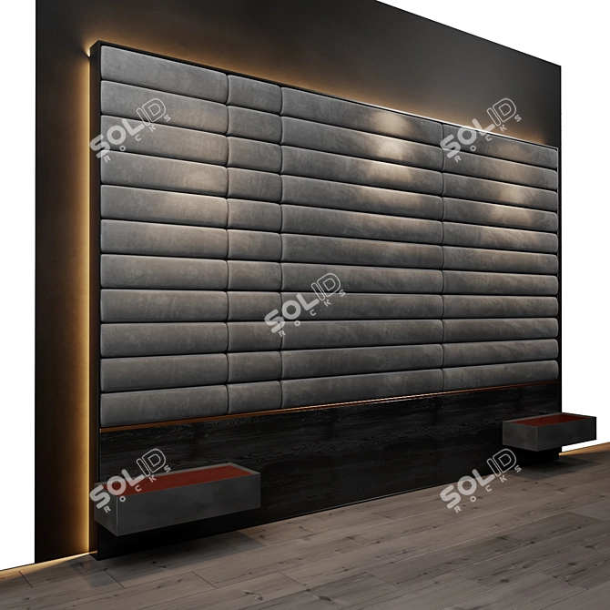 Title: Customizable Headboard and Wall Panel 3D model image 11