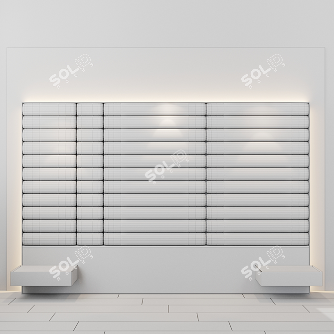 Title: Customizable Headboard and Wall Panel 3D model image 12