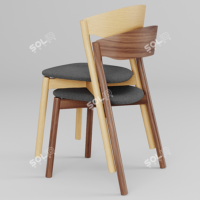 Formidable Wood Chair: TUBE 3D model image 2