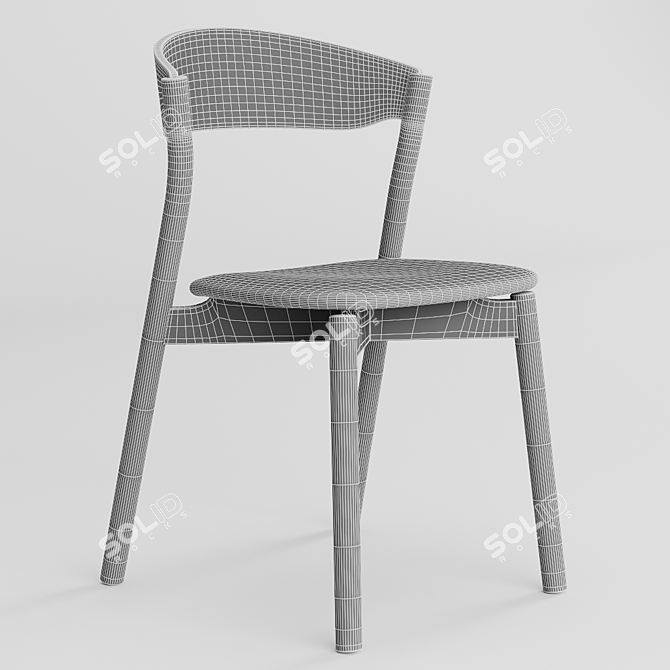 Formidable Wood Chair: TUBE 3D model image 5