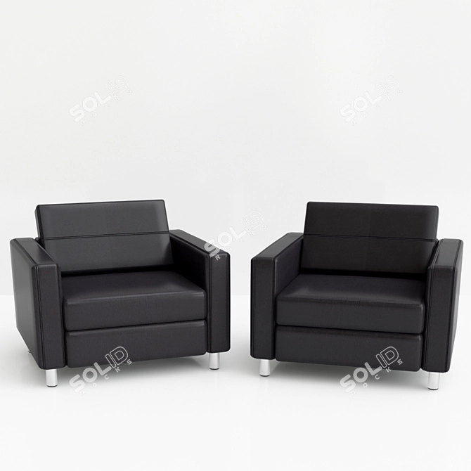 Comfort and Style: Pacific Arm Chair 3D model image 1