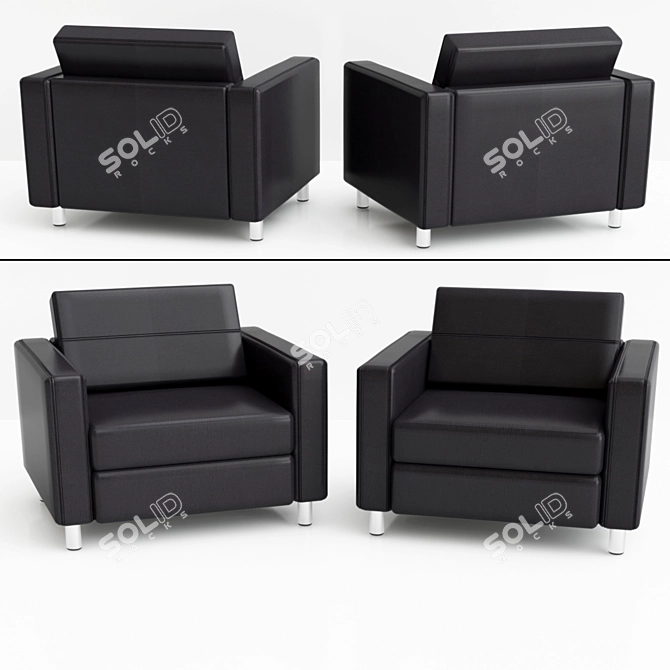 Comfort and Style: Pacific Arm Chair 3D model image 4