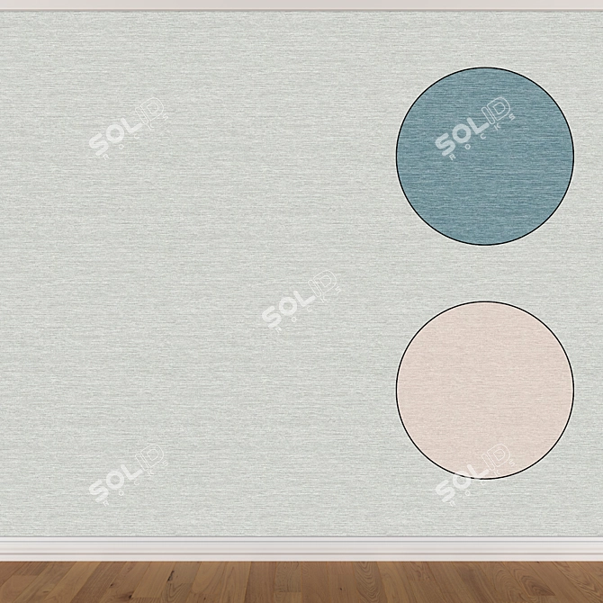 Seamless Wallpaper Set - 3 Colors 3D model image 1