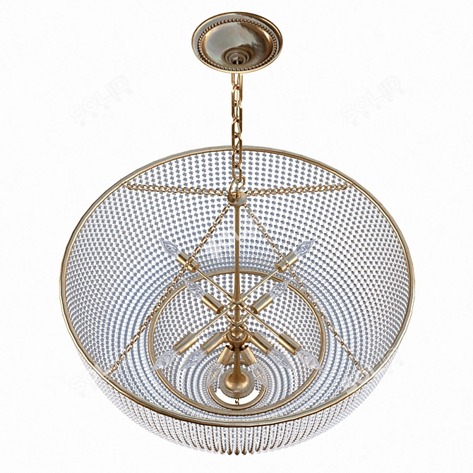 Elegant Hand-Rubbed An Chandelier 3D model image 3