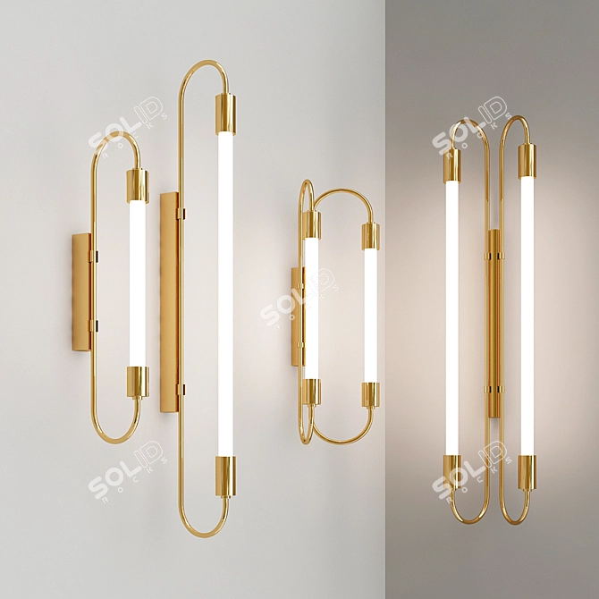 Neon Double Wall Lamp: Magic Circus Collection 3D model image 1