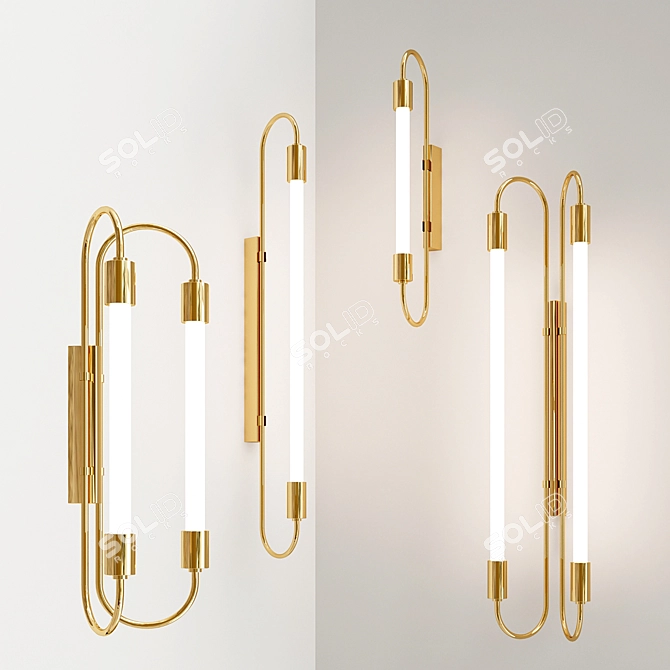 Neon Double Wall Lamp: Magic Circus Collection 3D model image 2