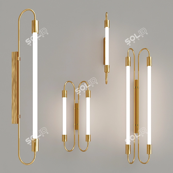 Neon Double Wall Lamp: Magic Circus Collection 3D model image 4