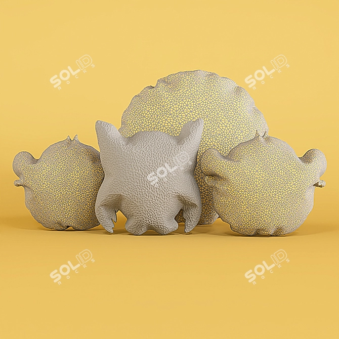 Luxury Comfort Pillows 3D model image 4