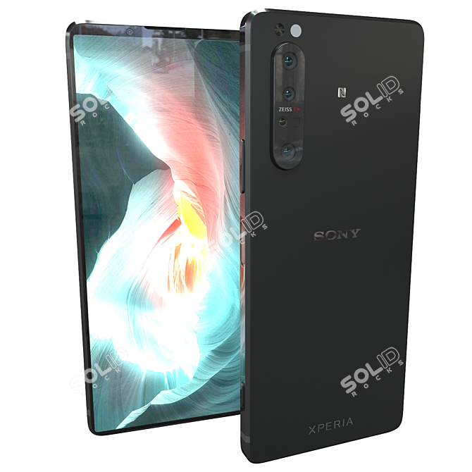 Sony Xperia 1 Mark II: Ultra High-Resolution Excellence 3D model image 4