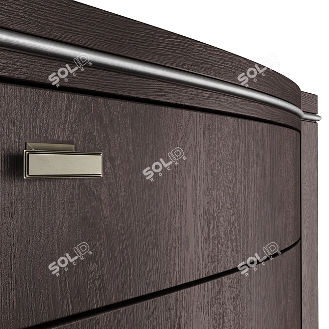 Grand 4-Drawer Home Chest: Elegant and Functional 3D model image 3