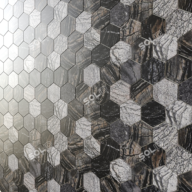 Hexagon Mosaic Tile by MSI 3D model image 3