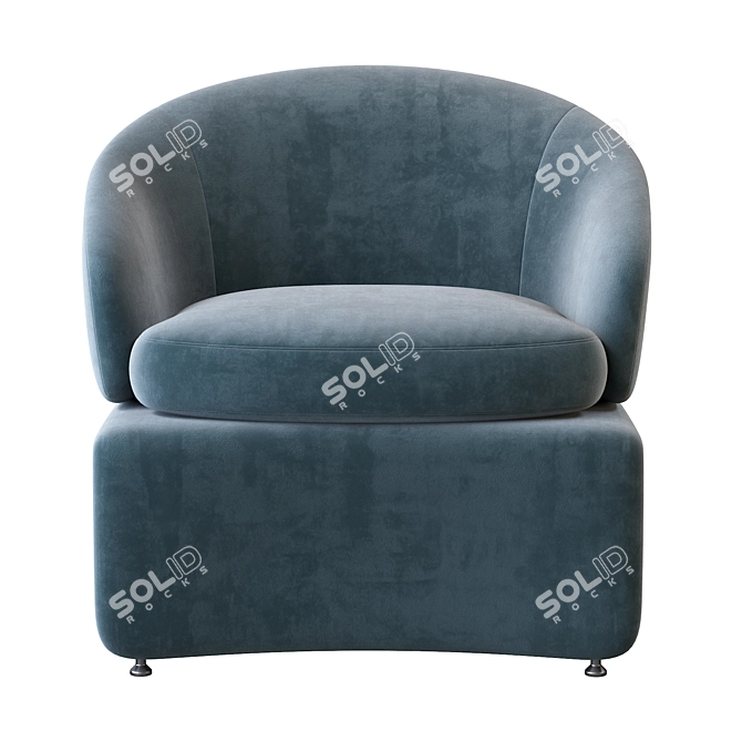 Bold Comfort: Halley Armchair 3D model image 3