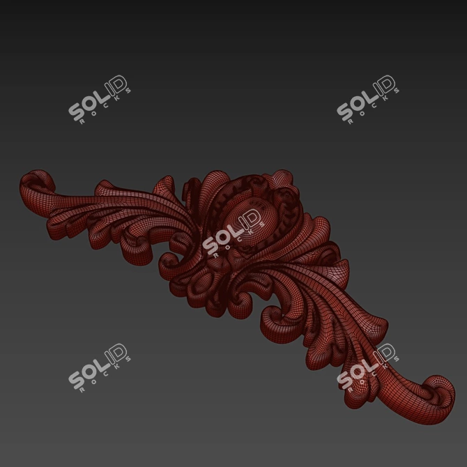 Elegant Ornament Decoration 3D model image 3