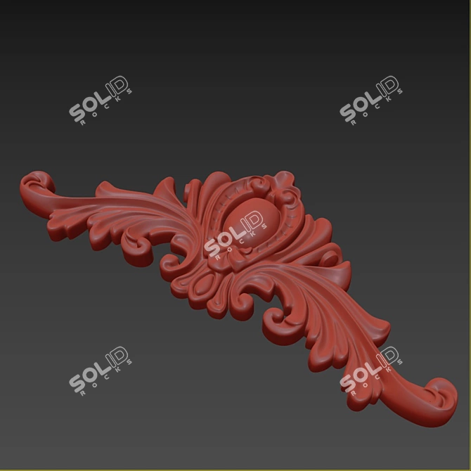 Elegant Ornament Decoration 3D model image 4