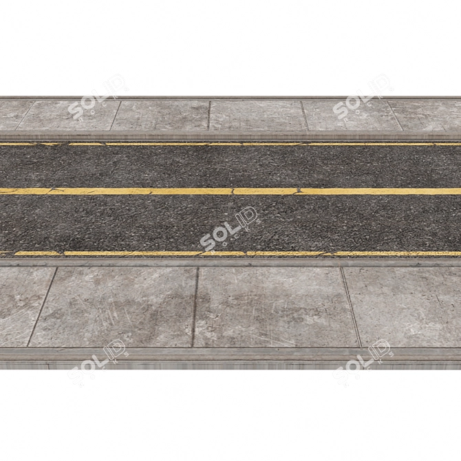 Realistic Road Asphalt Texture 3D model image 3