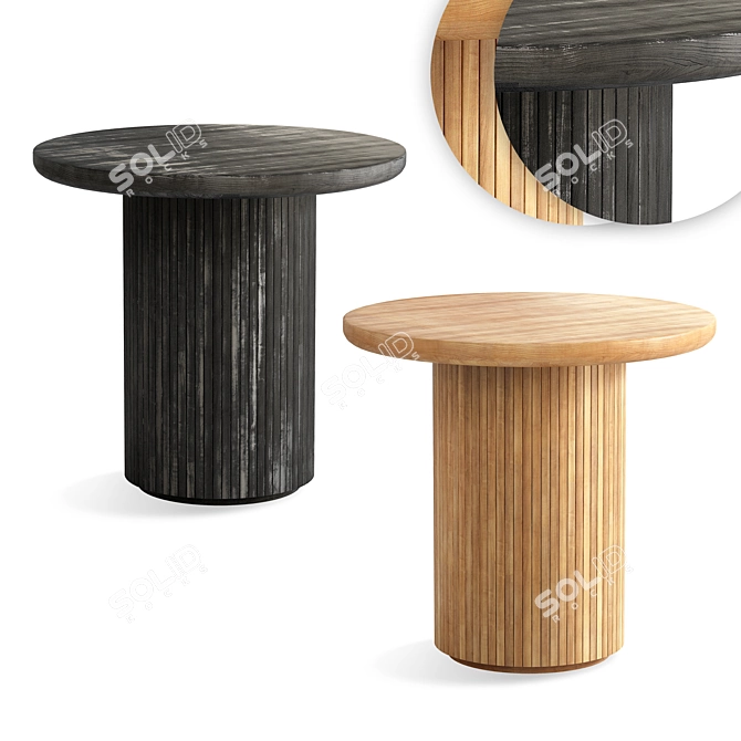 Sleek and Chic: Moon Lounge Table 3D model image 1