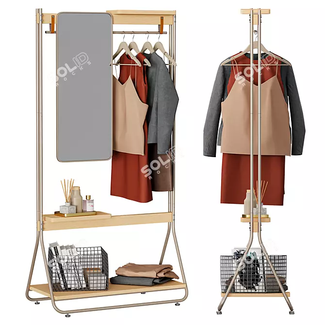 Zaozuo Coatrack: Versatile and Space-Saving 3D model image 1