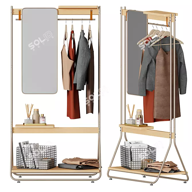 Zaozuo Coatrack: Versatile and Space-Saving 3D model image 2