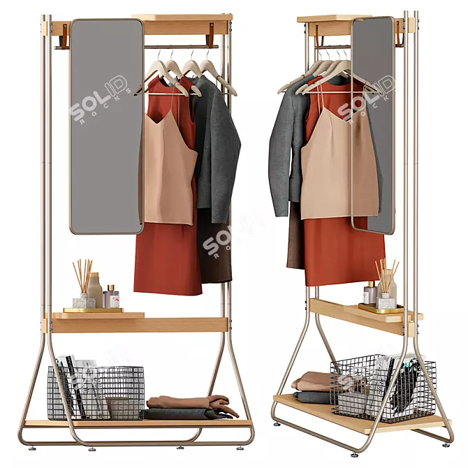 Zaozuo Coatrack: Versatile and Space-Saving 3D model image 3