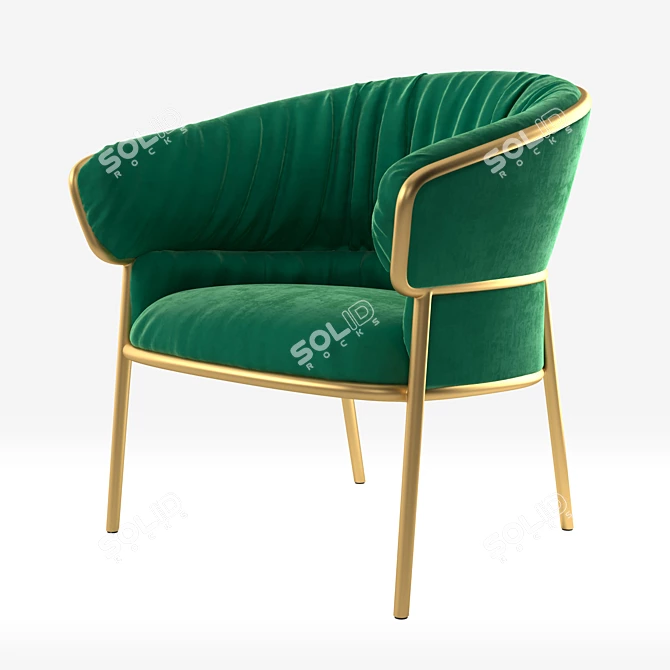 Shu Ying Green Chair: High Quality, Stylish Design 3D model image 1