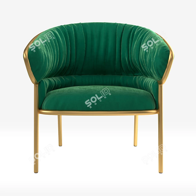 Shu Ying Green Chair: High Quality, Stylish Design 3D model image 3