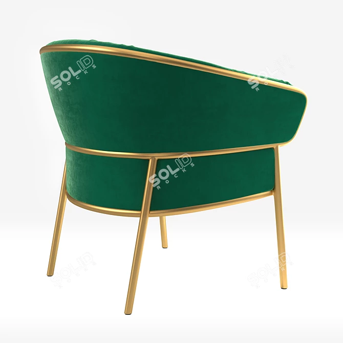 Shu Ying Green Chair: High Quality, Stylish Design 3D model image 4
