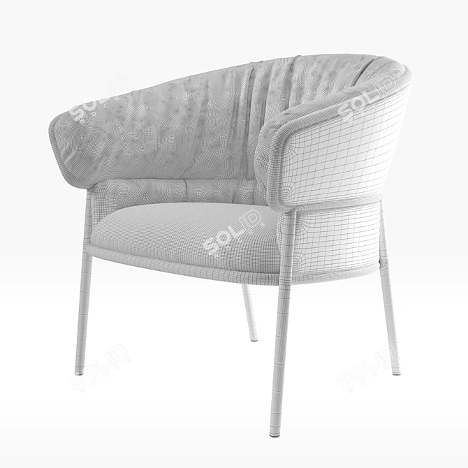 Shu Ying Green Chair: High Quality, Stylish Design 3D model image 5